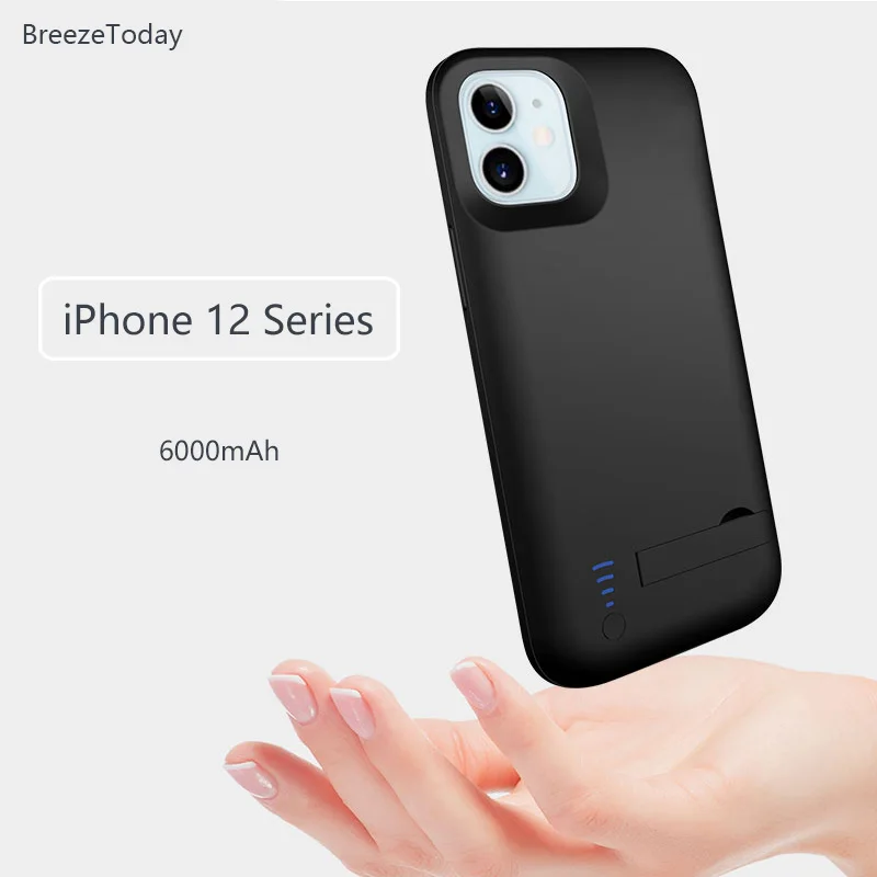 

Внешний аккумулятор 6000 мАч, чехол для аккумулятора для iPhone 12 Pro Max, чехол для аккумулятора 12 Mini 12, чехол для зарядки