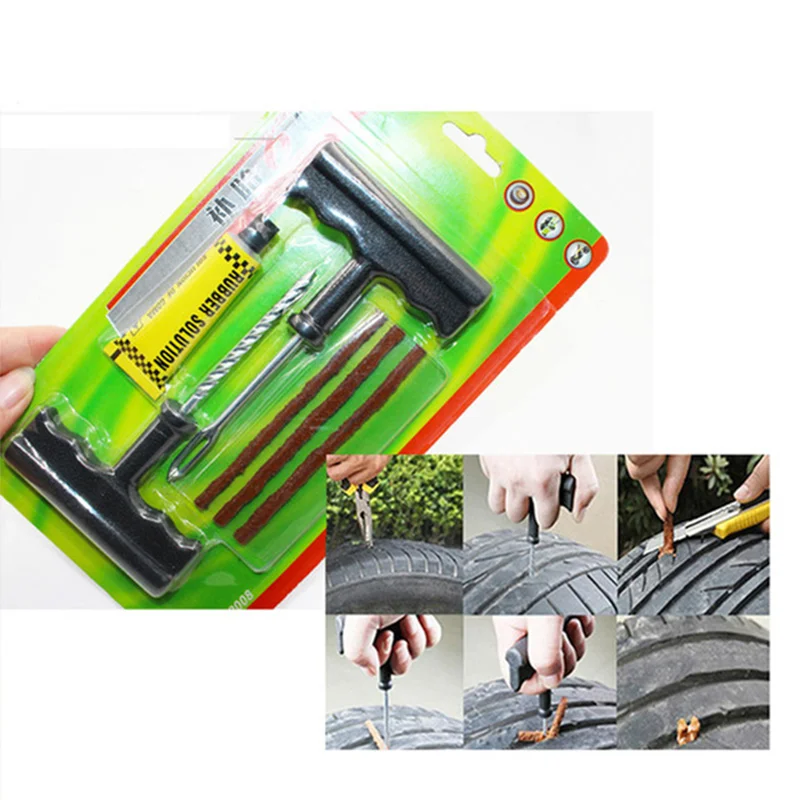 

1 Set Auto Car tubeless Tire Repair Tool Kit Tyre Puncture For Hyundai Solaris I30 creta IX25 Suzuki Swift SX4 Lada Vesta