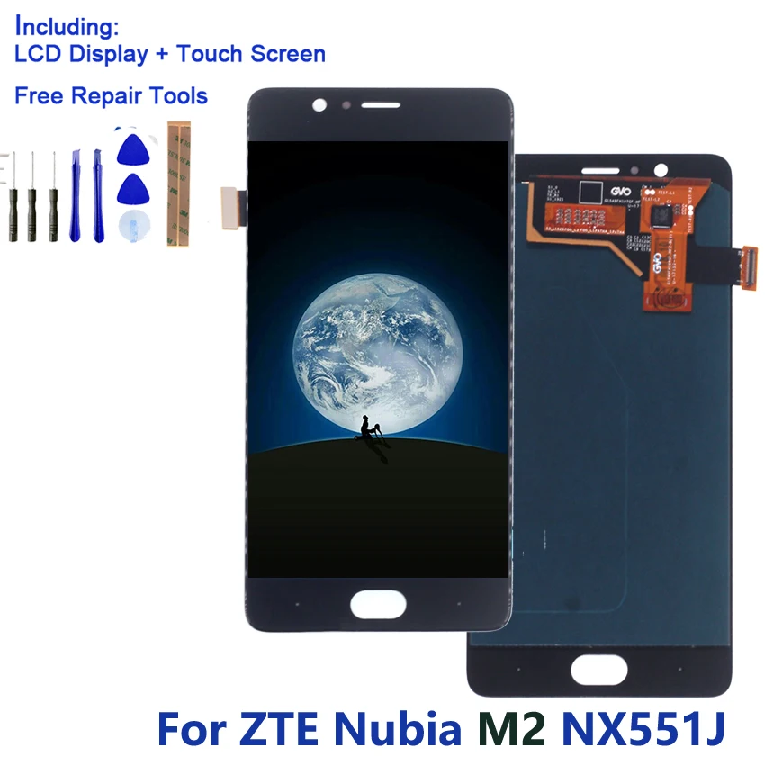 

For ZTE Nubia M2 NX551J Touch Screen Digitizer Assembly Phone Parts Repair Super Amoled For ZTE Nubia M2