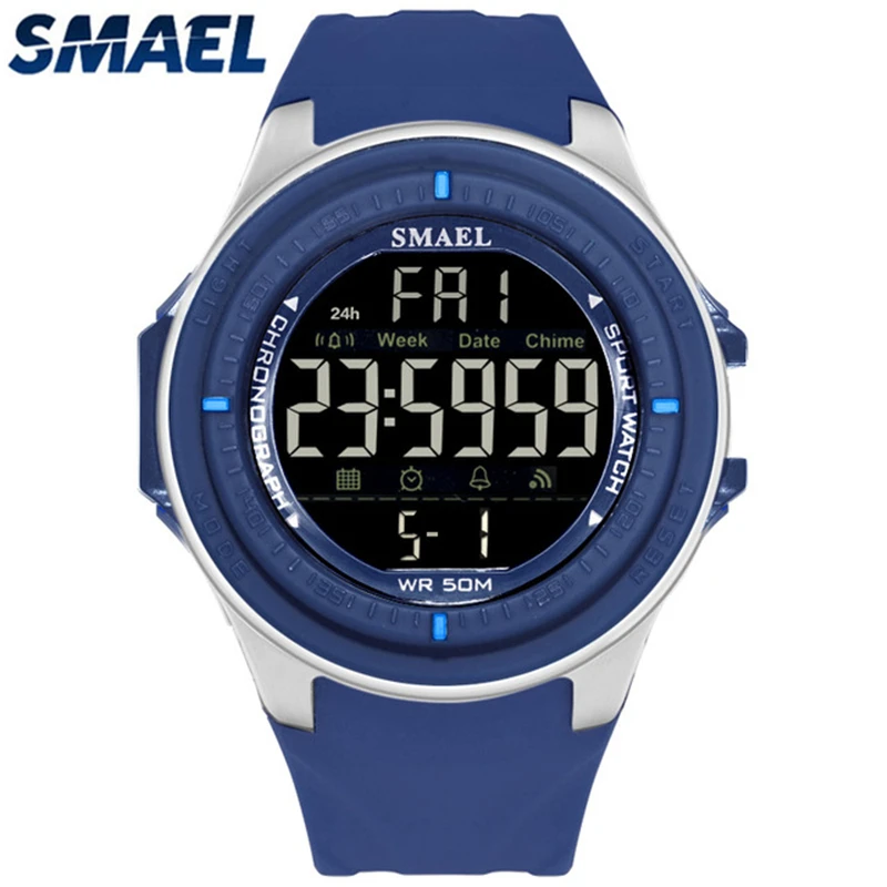 

SMAEL Sports Watch for Men 5Bar Waterproof Wristwatches Mens Digital Male Clock Stopwatch Auto Date Reloj De Hombre Man Clock