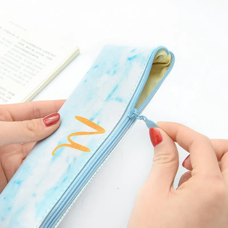 

1pc Creative Marble PU Leather Pencil Cases Stationery for Students Pen Storage Bag Kids Gift School Office Pencil Pouch