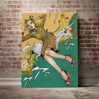 Настенное художественное домашнее украшение Джоджо с необычным рисунком, живопись, персонажи анимации, современный постер, Модульная картина для гостиной рамка