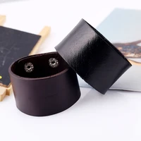 1pc gifts wristband pu leather men bracelet vintage casual handmade unisex