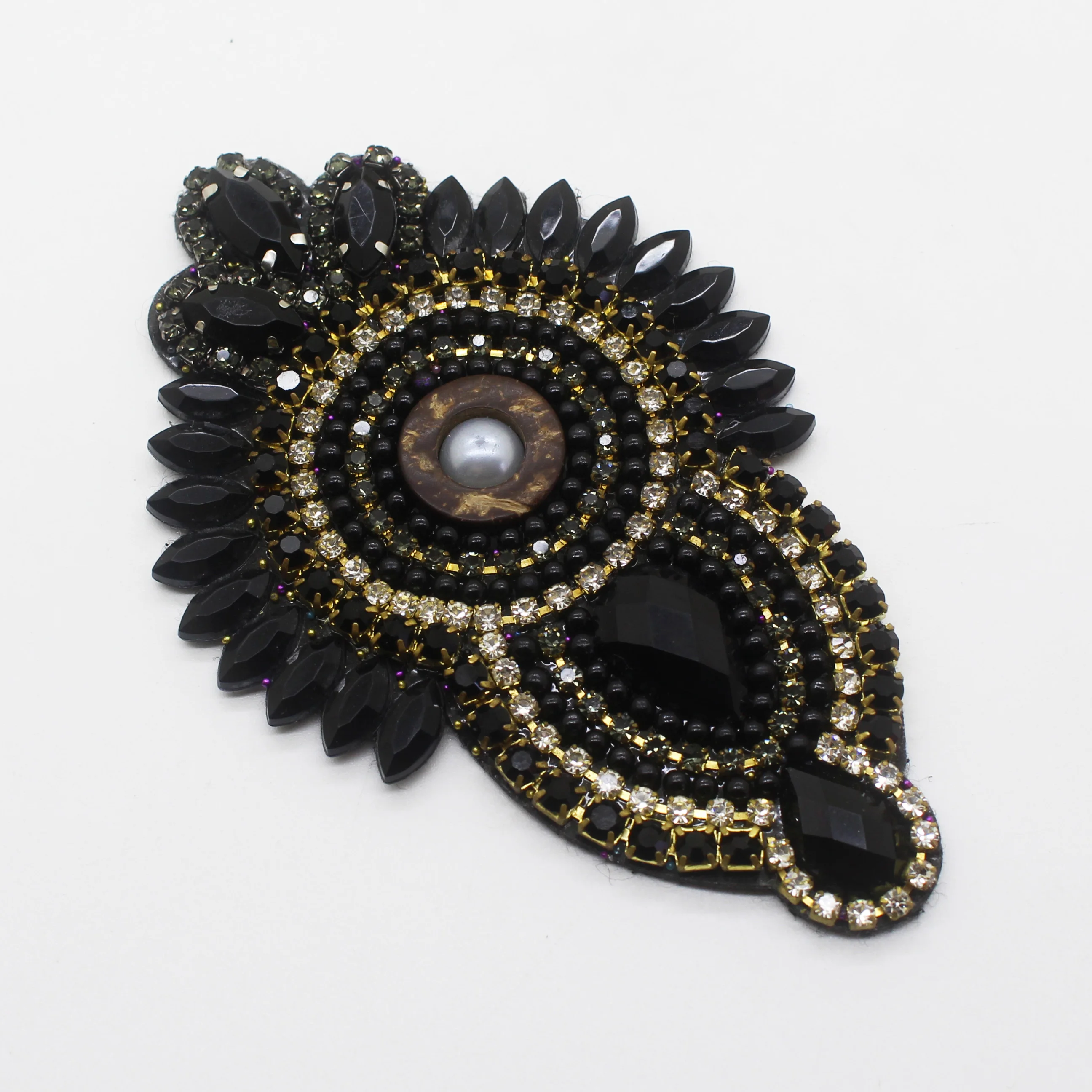 2 шт. 98x60мм модные черные стразы акриловая аппликация сделай сам украшение патчи