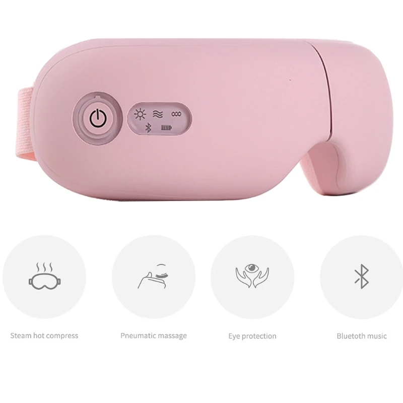 

Foldable Eye Massager Wrinkle Fatigue Relieve Hot Compressing Air Pressure Vibration Massage Bluetooth Music Player