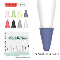 8 pack tips cover for apple pencil 2nd generation and 1st gen case silicone nibs caps writing protection accessories pen tip