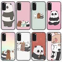 cartoon panda phone case for samsung galaxy s21 ultra note 10 20 s20 ultra plus fe s10 m51 m31 a71 a51 silicone cover