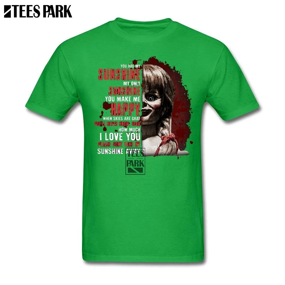 T Shirts Annabelle Best Halloween Gift Ideas Shirt Printing Man Round Neck Short Sleeve New Men's TV Show Dress | Мужская одежда