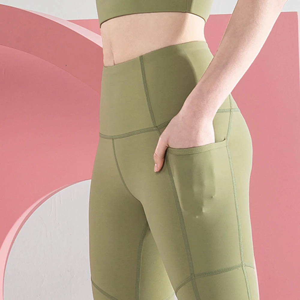 Спортивные Леггинсы с высокой талией эластичные штаны для йоги женские колготки