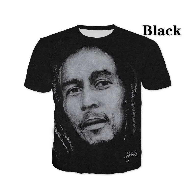 New designe bob marley 3d print cool t shirt Men/Women plus size XS-5XL | Мужская одежда