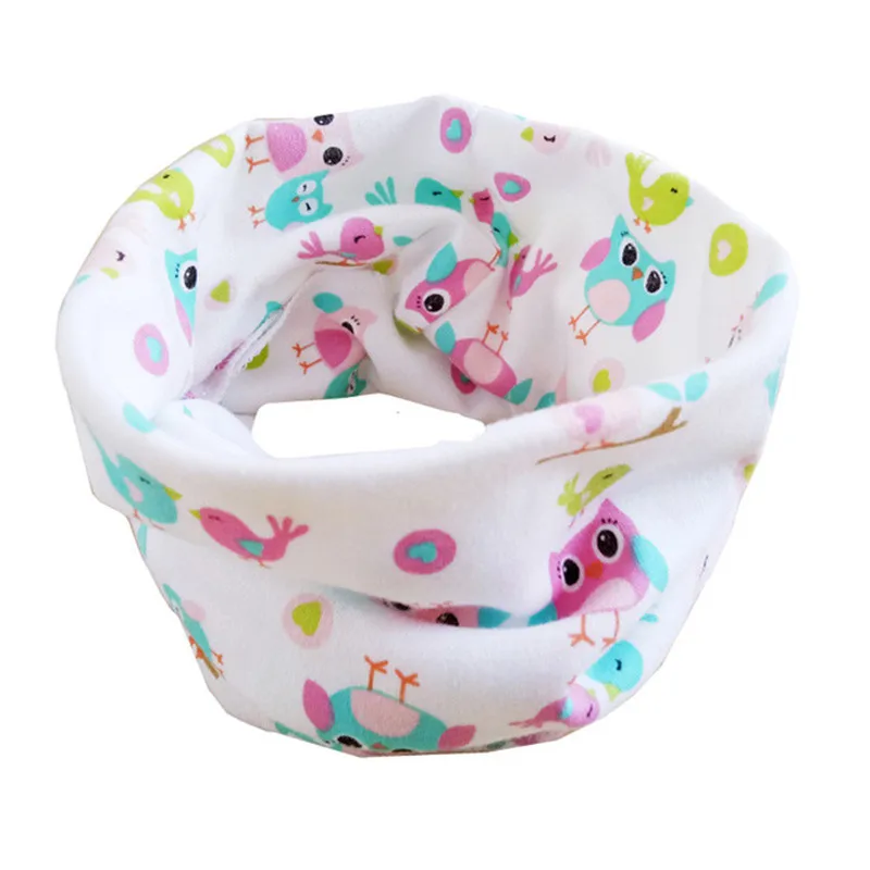 owl scarf Треугольный хлопковый шарф, полотенце для малышей, осенне-зимняя шаль для девочки, детский шейный платок, детский шарф - Цвет: owl scarf