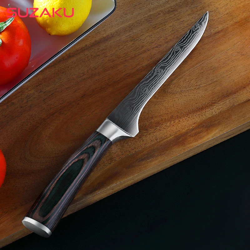 

New Kitchen Knives Stainless Steel 5.5" 7CR17 Multifunctional Japanese Fruit Paring Boning Bone Knife Meat Cleaver Kitchen tool
