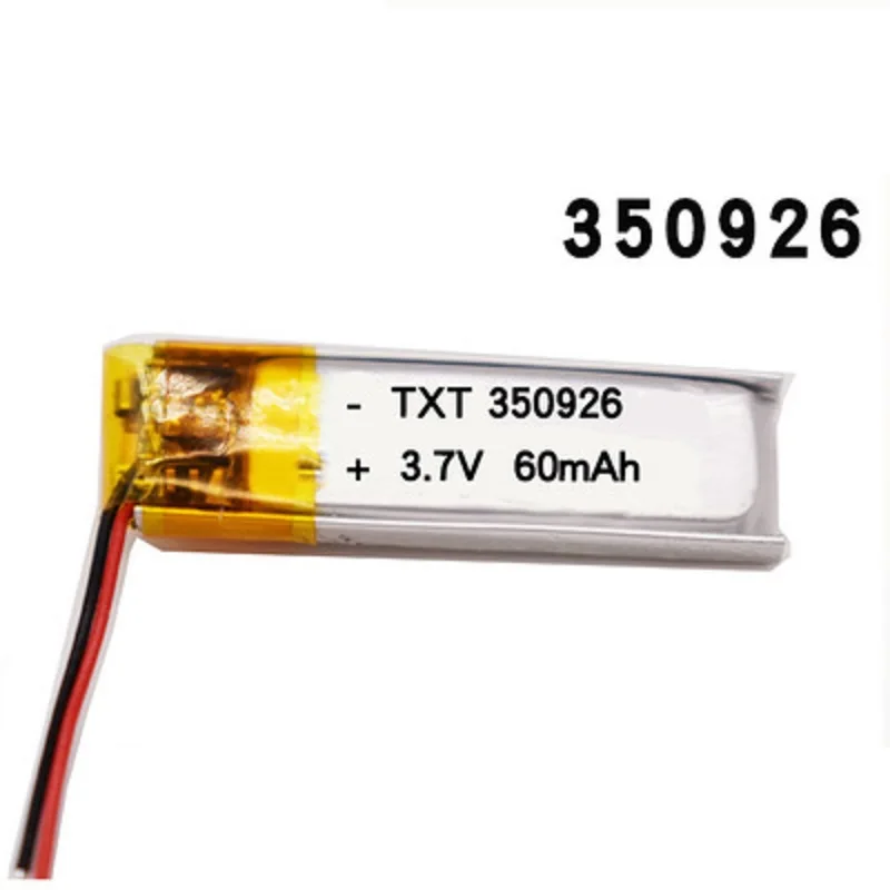 3 7 V 90mAh литий ионный аккумулятор 350926 литиевая полимерная аккумуляторная батарея