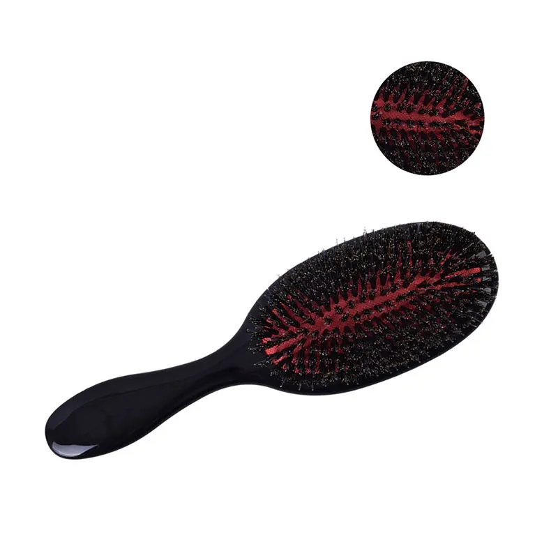 

1PC Oval Boar Bristle & Nylon Hair Comb Mini Anti-static Hair Scalp Massage Comb Hairbrush Salon Hair Brush Styling Tool