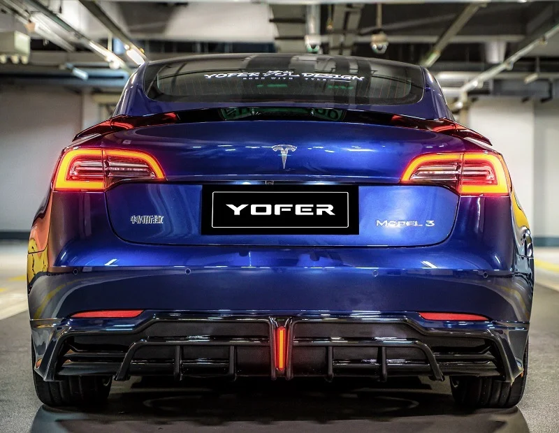 

Подходит для модели Tesla 3 Small Encircle 19-21 Maodou 3 модификация автомобиля, задняя водяная лампа, передняя губа