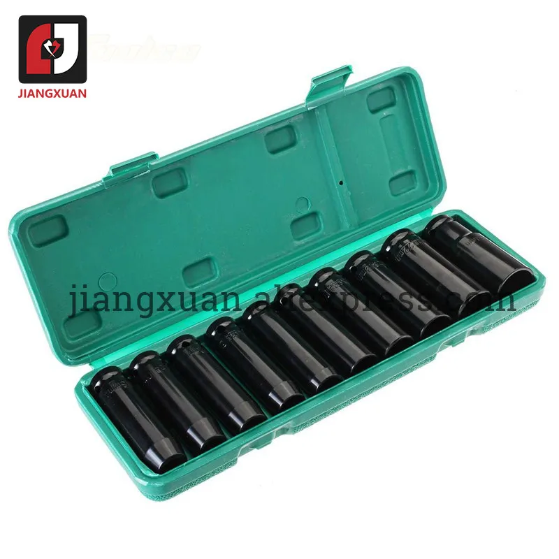 10 шт. 1/2 дюймов тяжелый метрический гаражный инструмент 8 24 мм привод глубокая