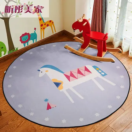 HUAMAO Мультяшные животные круглый коврик для гостиной Детская спальня коврики и ковры компьютерный стул напольный коврик ковровое покрытие для раздевалки - Цвет: 4