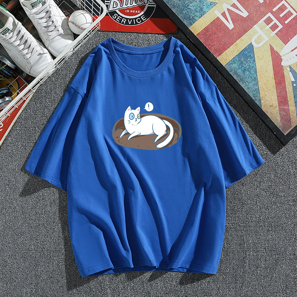 

Cute Cartoon Kitty Women 2020 T Shirt Fashion Cat Cotton Tops Oversized Drawing Kawaii T Shirt New Harajuku Shirt Korean Clothes