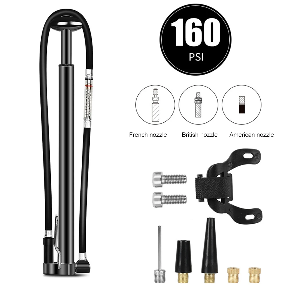 

Pump160PSI High Pressure Bicycle Pump Cycling Air Inflator MTB Bike Bicycle Pump Mountain Bike Pump