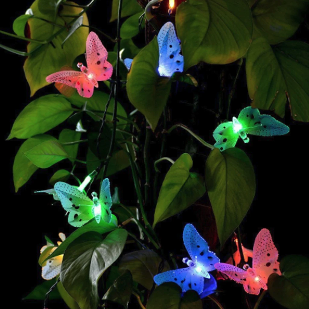 12 шт. светодиодная бабочка из оптического волокна волшебный светодиодный