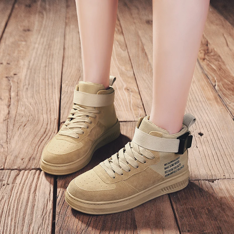 Fashion Women's High Platform Sneakers 2019 Spring Shoes Black Tricolor Breathable1623-p | Спорт и развлечения