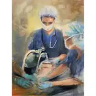 5D DIY полный набор для рисования с круглыми камнями и полотном арт полная выкладка вышитый бриллиантами ангел медсестра врачи Аватар Алмазная вышивка крестиком на рисунке, Оме Декор