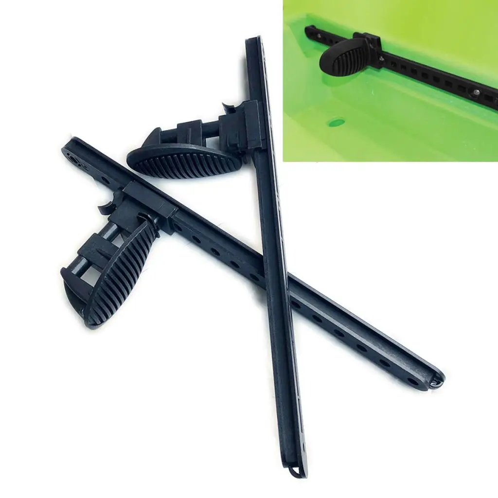 

Adjustable Kayak Foot Pegs With Lock Hole Style Foot Control Black