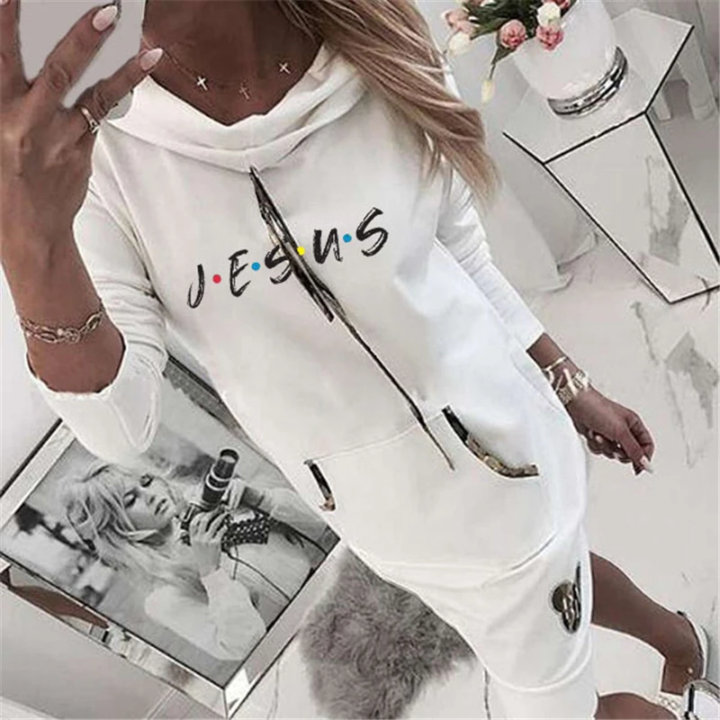 Осенне зимняя женская модная Толстовка с длинным рукавом худи облегающее