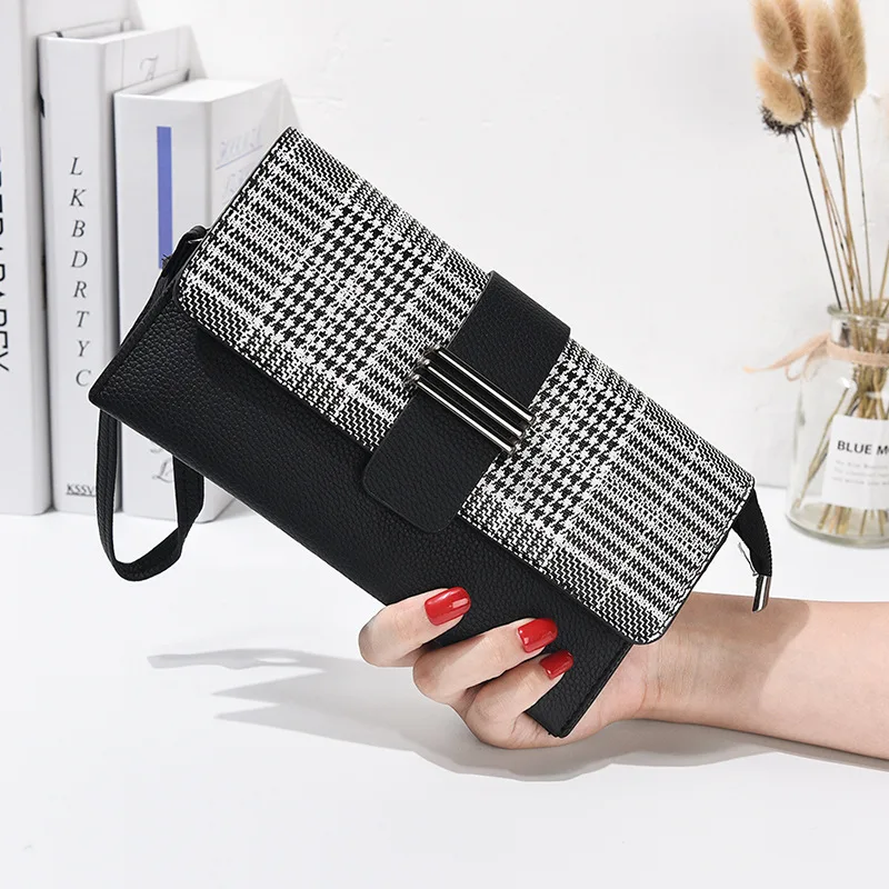 Женский кошелек длинный модный брендовый джинсовый с мультяшным рисунком