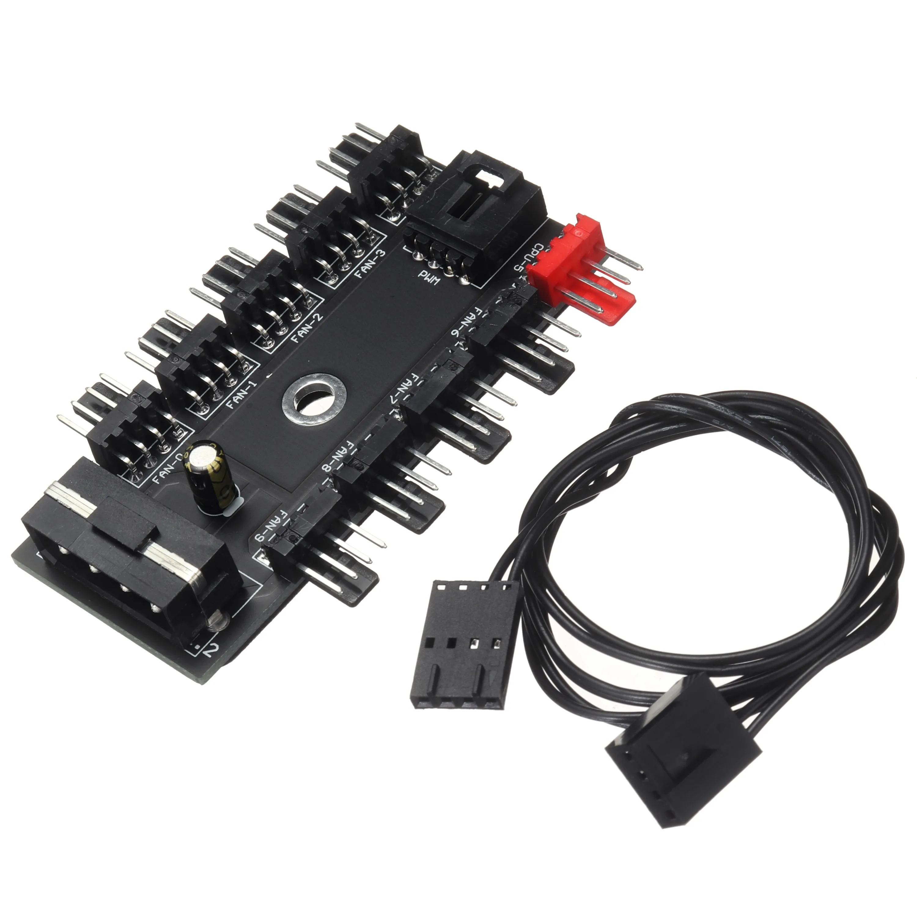 

Прочный 1 до 10 ПК компьютер вентилятор канальный концентратор высокое качество 12V 4-контактный Питание разветвитель адаптер с PWM разъем