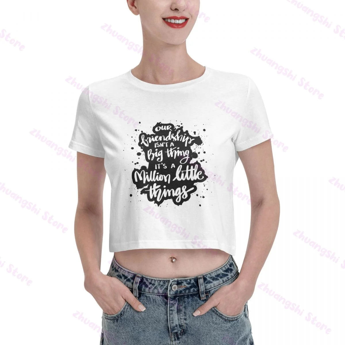 

Our Friendship Isn T A Big Thing Short crop T-shirt for women