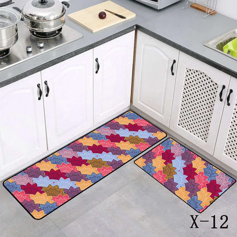 

Lattice Anti-slip Home Kitchen Mat Cartoon Soft Rug Bath Long Strip Absorption Doormat Entrance Balcony Hotel Living Room Carpet