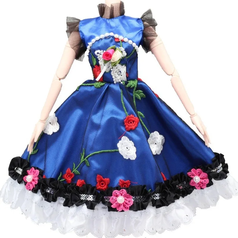 Красивая одежда для шарнирной куклы ручной работы 60 см платье свадебное 1/3