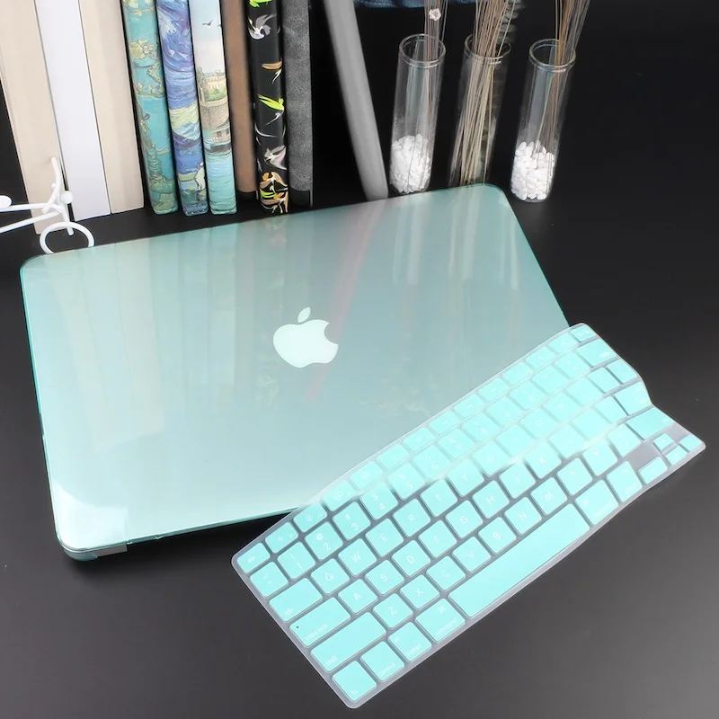 Crystal Green Чехол для ноутбука 4 в 1 для MacBook Air 11, 13 дюймов и Pro retina 13,3, 15,,,, кристально Матовый Жесткий чехол для клавиатуры - Цвет: Crystal Green