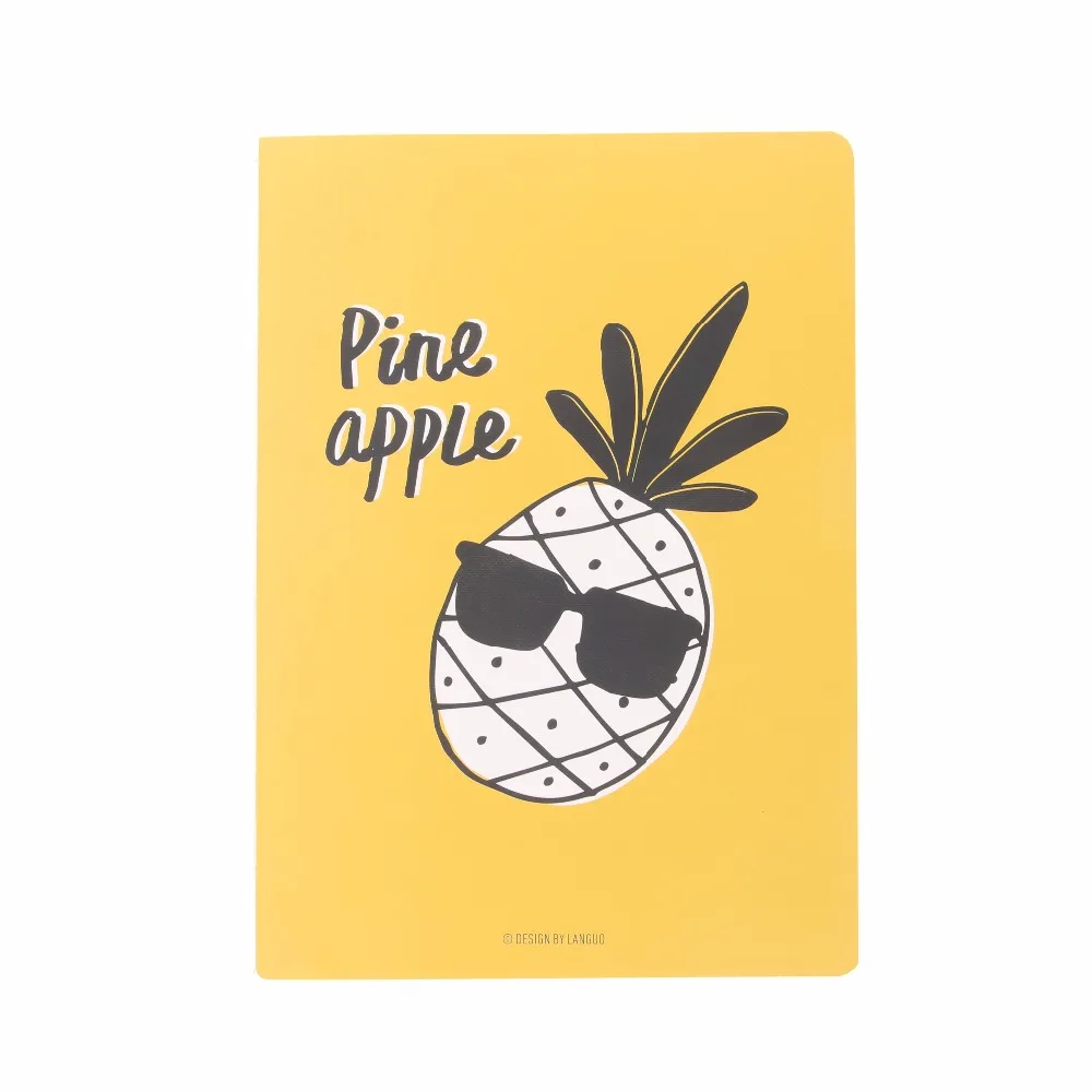 B5 милый блокнот школьный желтый банан милые фрукты сшитые переплет 260*185 мм 40
