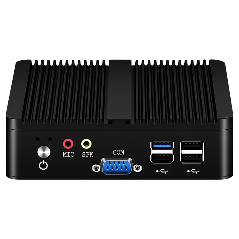 Fanless Industrial Mini PC Intel Celeron J1900 Quad Cores 4x USB Dual LAN 2x RS232 HDMI VGA WiFi Support Windows Linux