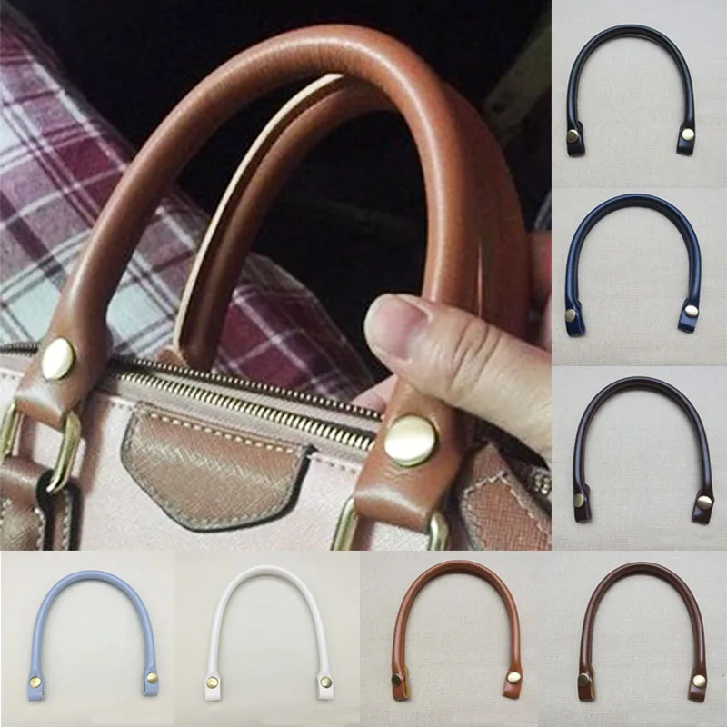 

1PC 40cm Detachable Obag Handles PU Leather Bag Handles DIY Replacement Accessories For Lady Shoulder Handbag Strap Belt