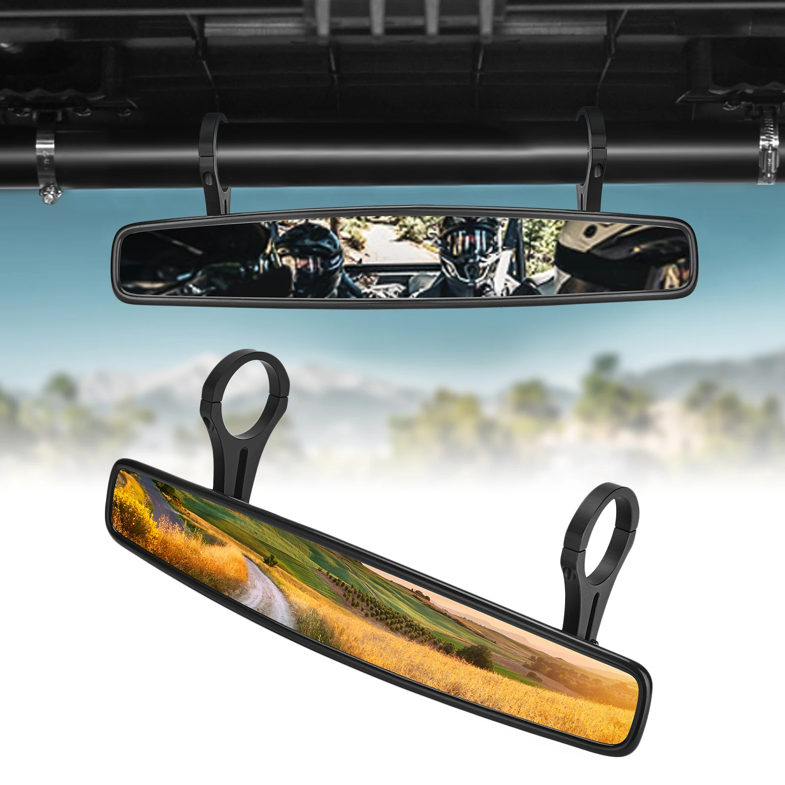 Зеркало заднего вида UTV с зажимом 2 дюйма для Can Am Commander Maverick 800 1000 POLARIS RZR XP 900 Ranger Yamaha