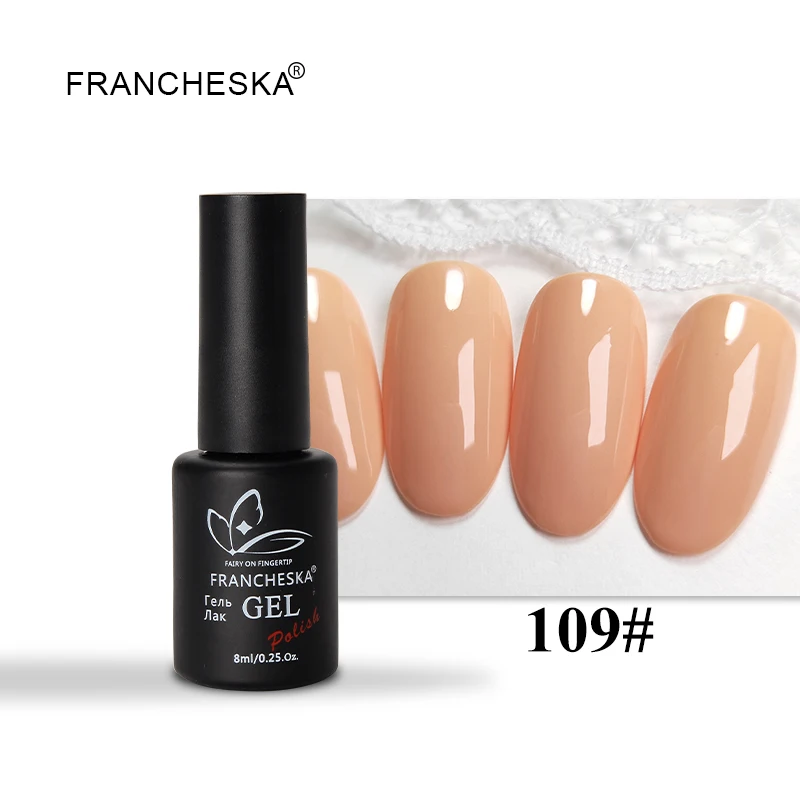 Color UV gel 109 Francheska резиновое Базовое покрытие верхнее покрытие базовый топ набор oje Унас гель лак nagels spulletjes дизайн ногтей lakiery hybrydowe гель лак - Цвет: Color UV gel 109