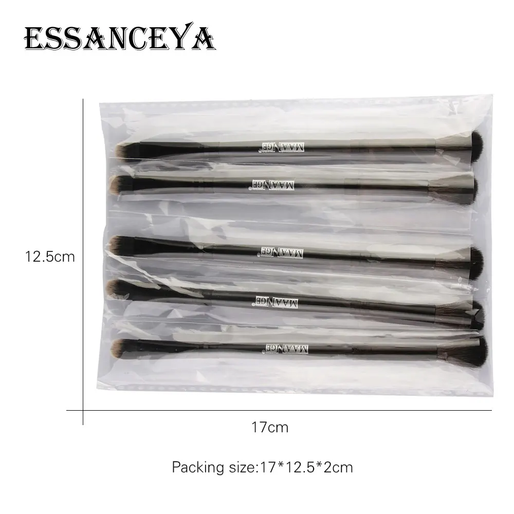 ESSANCEYA, 5 шт., Профессиональный набор кистей для макияжа, косметический инструмент для макияжа, тени для век, подводка для глаз, кисть для смешивания, мягкие черные кисти для макияжа