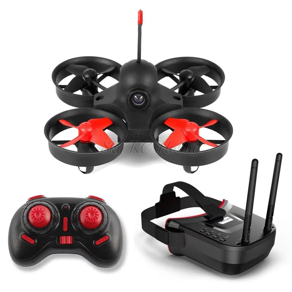 

RTF Micro FPV RC Racing Quadcopter Drone With 5.8G 25mW 40CH 800TVL Camera / 3inch FPV Goggles VR Headset 1200mah Battery RC Toy