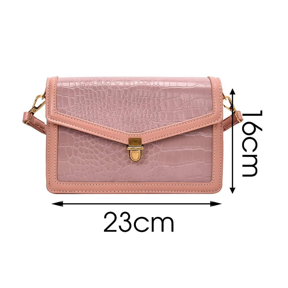 Качественные кожаные сумки через плечо с каменным узором для женщин