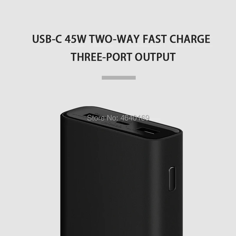 2 шт. Xiaomi power Bank 3 20000 мАч USB-C 45 Вт Двусторонняя Быстрая зарядка type-C Dual USB power bank портативное зарядное устройство для ноутбука Смартфон