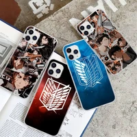 2021 attack on titan transparent mobile phone cover case for huawei p20 p40 lite p30 pro p smart 2019 honor 10 10i 20 lite