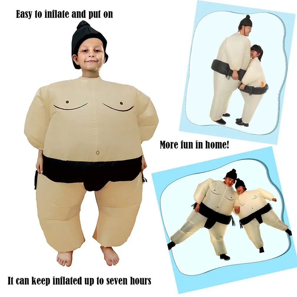 

Inflatable Sumo Costume Suits Wrestler Halloween Costume for Adult/Children Fat Man Sumo Party Cosplay Blowup Costume Clothes