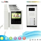 SmartYIBA 5 единиц Цветной вилла видео-дверной звонок Домофон нескольких дверной звонок в квартиру Камера домашней безопасности, видео-телефон двери