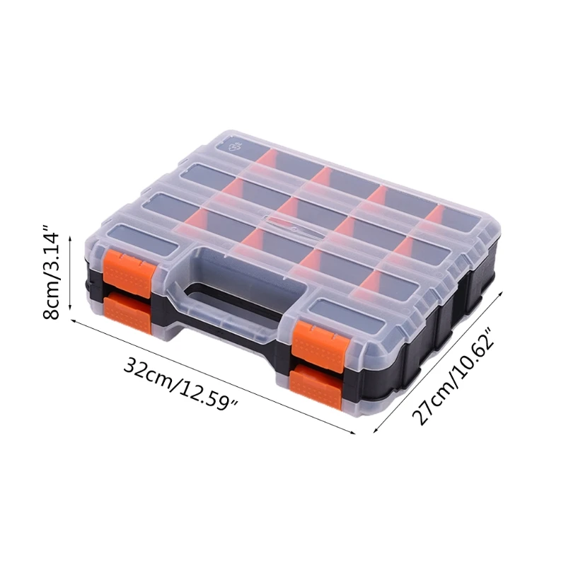 

Multiple Partition Compartment Hardware Tool Accessories Box Impact Resistant Organizer Removable Plastic Dividers Storage Carry