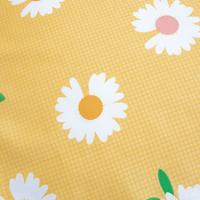 Односпальный бархатный комбинезон с маргаритками 100% хлопок и хрустальный бархат