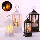 Декоративный фонарь, с Рождеством, со снеговиком, эльфом, для празднования Нового года 2022