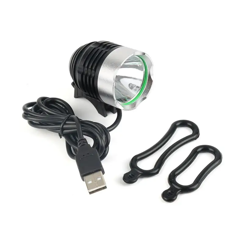 LED Bike Front Lights USB Powered Rechargeable Lamp With Silicone Straps Bicycle Accessories | Спорт и развлечения